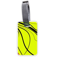 Yellow decorative design Luggage Tags (One Side) 