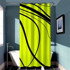 Yellow decorative design Shower Curtain 36  x 72  (Stall) 