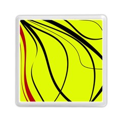 Yellow decorative design Memory Card Reader (Square) 