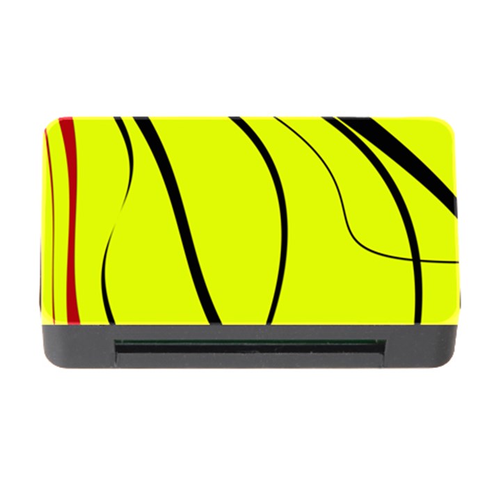 Yellow decorative design Memory Card Reader with CF