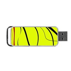 Yellow Decorative Design Portable Usb Flash (two Sides) by Valentinaart