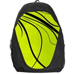 Yellow decorative design Backpack Bag Front