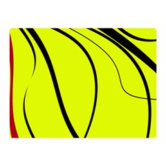 Yellow decorative design Double Sided Flano Blanket (Mini) 