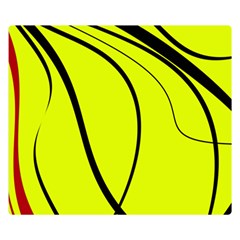 Yellow decorative design Double Sided Flano Blanket (Small) 