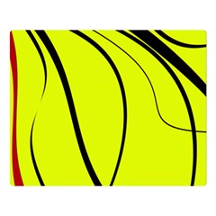 Yellow decorative design Double Sided Flano Blanket (Large) 