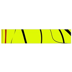 Yellow decorative design Flano Scarf (Small)