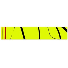 Yellow decorative design Flano Scarf (Large)