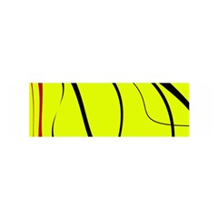 Yellow decorative design Satin Scarf (Oblong)