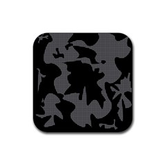 Decorative Elegant Design Rubber Coaster (square)  by Valentinaart