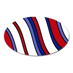 Decorative Lines Oval Magnet by Valentinaart