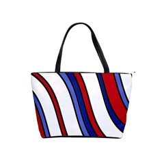 Decorative Lines Shoulder Handbags by Valentinaart