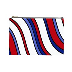 Decorative Lines Cosmetic Bag (large)  by Valentinaart