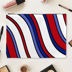 Decorative Lines Cosmetic Bag (xl) by Valentinaart