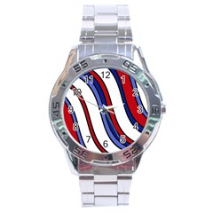 Decorative Lines Stainless Steel Analogue Watch by Valentinaart