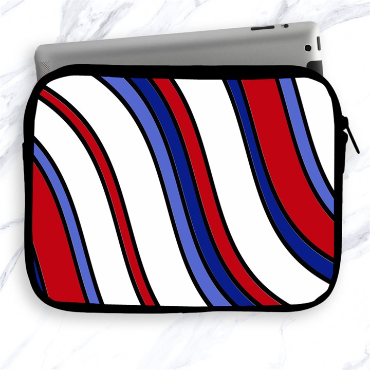 Decorative Lines Apple iPad 2/3/4 Zipper Cases