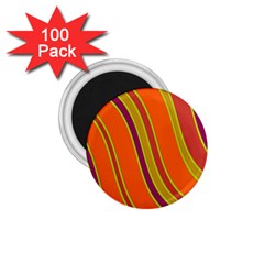 Orange Lines 1 75  Magnets (100 Pack)  by Valentinaart