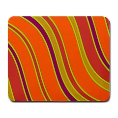 Orange Lines Large Mousepads by Valentinaart