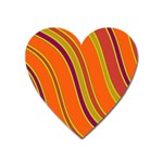 Orange lines Heart Magnet Front