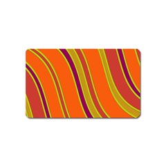 Orange Lines Magnet (name Card) by Valentinaart