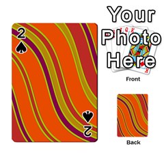 Orange Lines Playing Cards 54 Designs  by Valentinaart