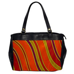 Orange Lines Office Handbags by Valentinaart