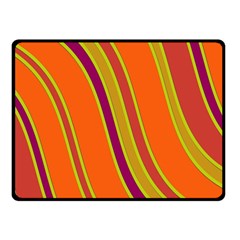 Orange Lines Fleece Blanket (small) by Valentinaart