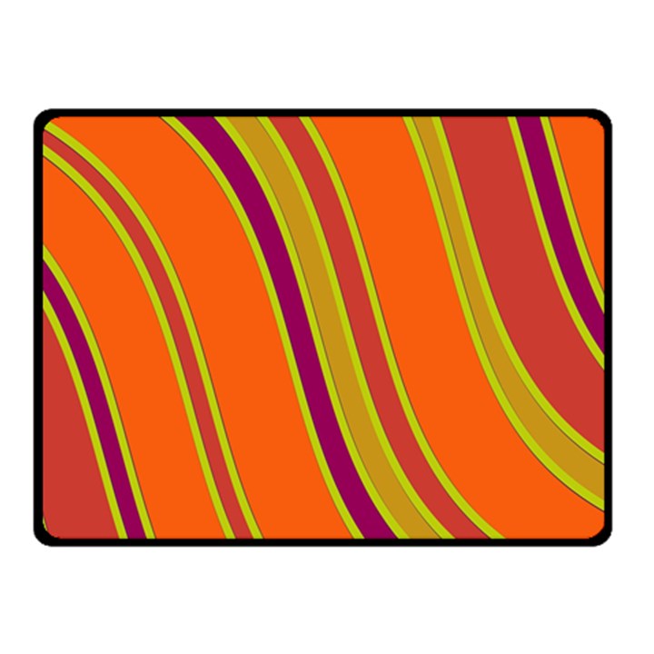 Orange lines Fleece Blanket (Small)