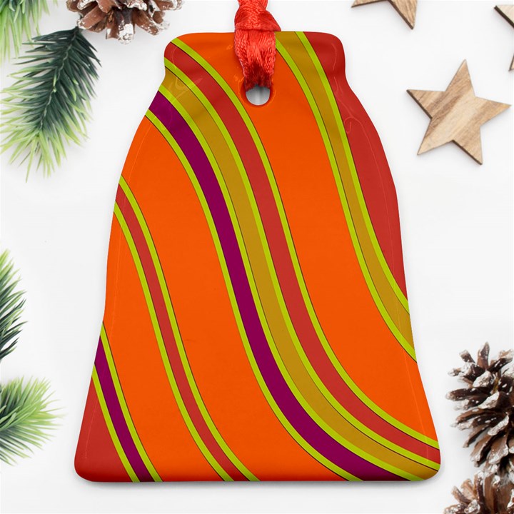 Orange lines Ornament (Bell) 