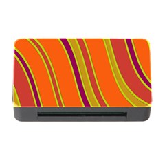 Orange Lines Memory Card Reader With Cf by Valentinaart