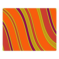 Orange Lines Double Sided Flano Blanket (large)  by Valentinaart