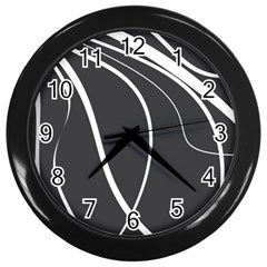 Black And White Elegant Design Wall Clocks (black) by Valentinaart