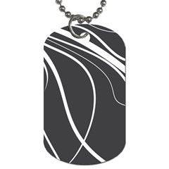 Black And White Elegant Design Dog Tag (one Side) by Valentinaart