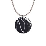 Black and white elegant design Button Necklaces Front