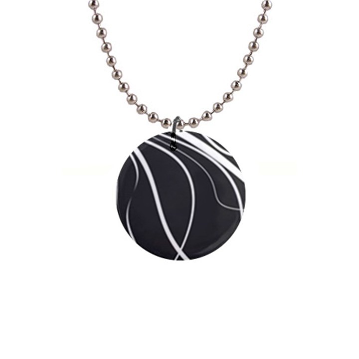 Black and white elegant design Button Necklaces