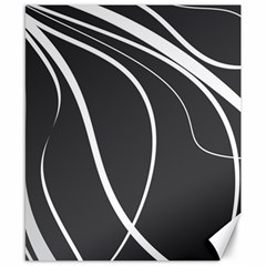 Black And White Elegant Design Canvas 8  X 10  by Valentinaart