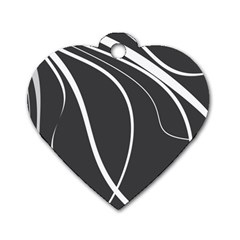 Black And White Elegant Design Dog Tag Heart (two Sides) by Valentinaart