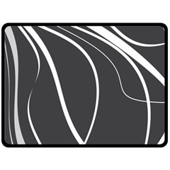 Black And White Elegant Design Fleece Blanket (large)  by Valentinaart