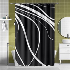 Black And White Elegant Design Shower Curtain 48  X 72  (small)  by Valentinaart