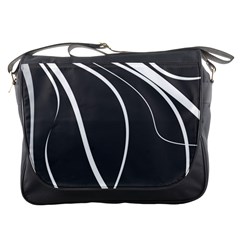 Black And White Elegant Design Messenger Bags by Valentinaart