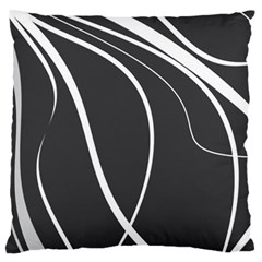 Black And White Elegant Design Large Cushion Case (one Side) by Valentinaart