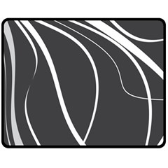 Black And White Elegant Design Double Sided Fleece Blanket (medium)  by Valentinaart