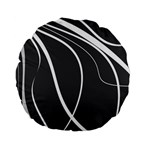 Black and white elegant design Standard 15  Premium Flano Round Cushions Front