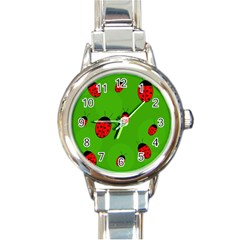 Ladybugs Round Italian Charm Watch by Valentinaart