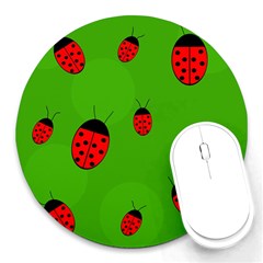 Ladybugs Round Mousepads by Valentinaart