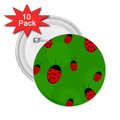 Ladybugs 2 25  Buttons (10 Pack)  by Valentinaart