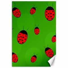 Ladybugs Canvas 24  X 36  by Valentinaart