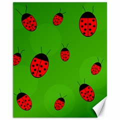 Ladybugs Canvas 11  X 14   by Valentinaart