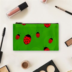 Ladybugs Cosmetic Bag (small)  by Valentinaart