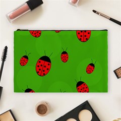 Ladybugs Cosmetic Bag (large)  by Valentinaart