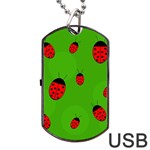 Ladybugs Dog Tag USB Flash (One Side) Front